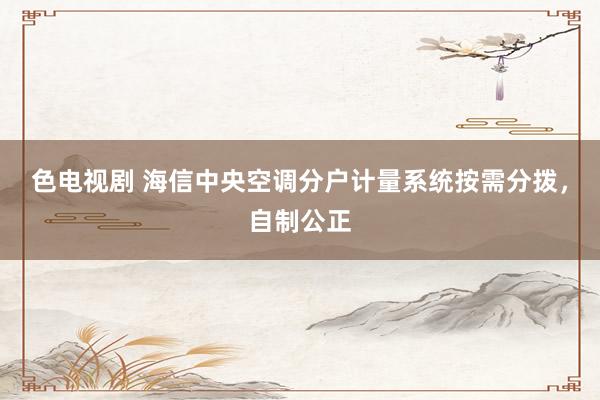 色电视剧 海信中央空调分户计量系统按需分拨，自制公正