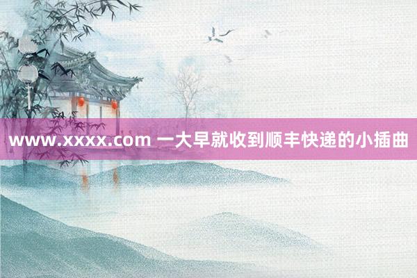 www.xxxx.com 一大早就收到顺丰快递的小插曲